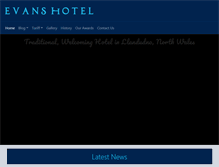 Tablet Screenshot of evanshotel.co.uk